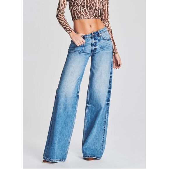 SER.O.YA Fiona Low Rise Wide Leg Jeans - Picture 4 of 12